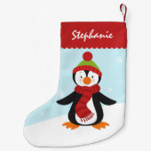 Niedlicher Penguin-WeihnachtsStrumpf Kleiner Weihnachtsstrumpf (Rückseite)