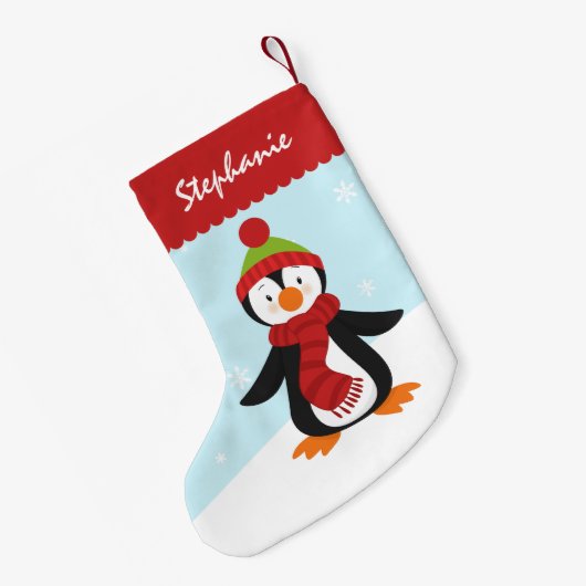 Niedlicher Penguin-WeihnachtsStrumpf Kleiner Weihnachtsstrumpf (Rückseite (Hängend))