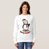 Niedlicher Penguin Xmas Weihnachten Weihnachten We Sweatshirt (Vorne ganz)