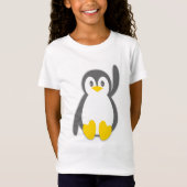 Niedlicher Penguinwellen-Mädchen-T - Shirt (Vorderseite)