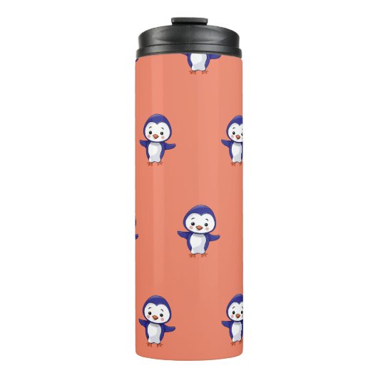 Niedlicher Penquetscher Thermosbecher (Vorderseite)