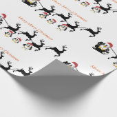Niedlicher Penquin Cartoon, Geschenkpapier (Ecke)