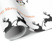 Niedlicher Penquin Cartoon, Geschenkpapier (Rolleneckpunkt)