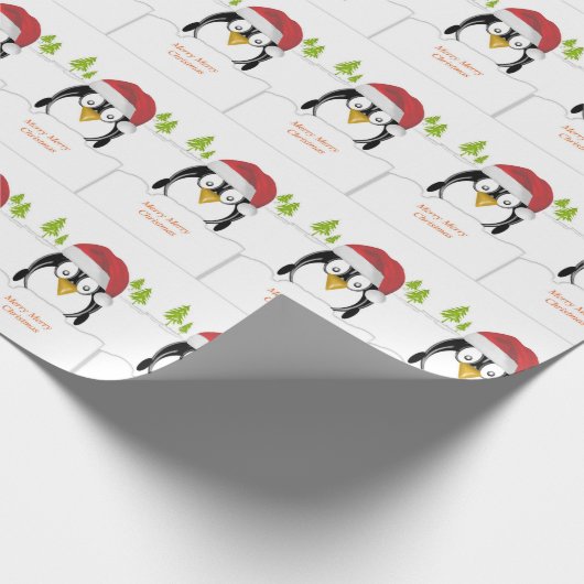 Niedlicher Penquin Cartoon, Verpackungs-Papier Geschenkpapier (Ecke)