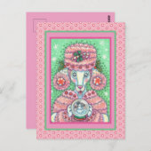 NIEDLICHER PEPPERMINIERPINKPUNKT UND SNOWGLOBE SNO POSTKARTE (Vorne/Hinten)