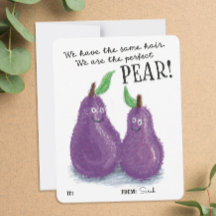 Niedlicher perfekter Pear Pun Valentine's Day Kurs