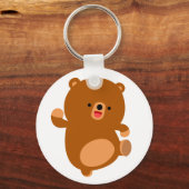 Niedlicher Perky Cartoon Bear Schlüsselanhänger (Vorderseite)