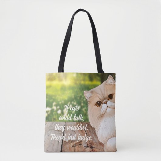 Niedlicher persischer Cat Flüchtige Blick Tasche (Vorderseite)