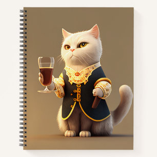 Niedlicher Personal cat Diener, lustiger Diener Ki Notizblock