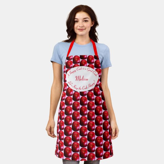 Niedlicher Personalisierter Apple Schürze (Getragen)