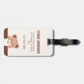 Niedlicher Personalisierter Baby Bear Gepäckträger Gepäckanhänger (Rückseite horizontal)