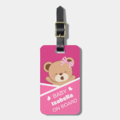 Niedlicher Personalisierter Babybärchen Gepäckanhänger (Vorderseite vertikal)