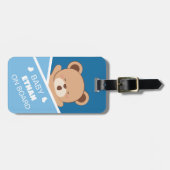 Niedlicher Personalisierter Babybärchen Gepäckanhänger (Vorderseite horizontal)