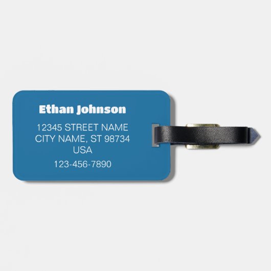 Niedlicher Personalisierter Babybärchen Gepäckanhänger (Rückseite horizontal)