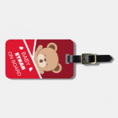 Niedlicher Personalisierter Babybärchen Gepäckanhänger (Vorderseite horizontal)