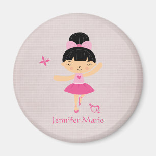 Niedlicher personalisierter Ballerinamagnet des Magnet