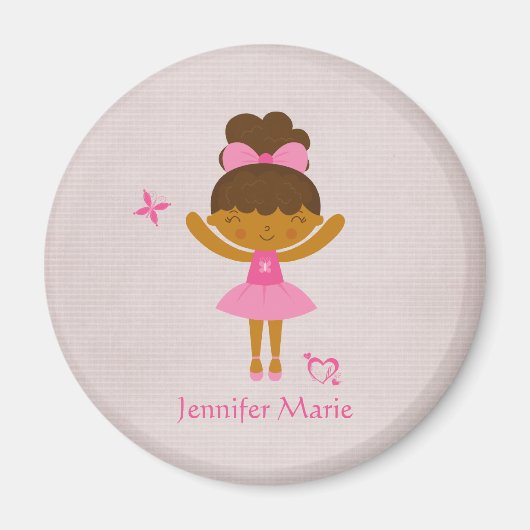 Niedlicher personalisierter Ballerinmagnet Magnet (Vorne)