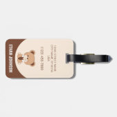 Niedlicher Personalisierter Bärenerlebnistag Gepäckanhänger (Rückseite horizontal)
