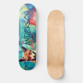 NIEDLICHER PERSONALISIERTER BLUE FOX SKATEBOARD (Vorderseite)