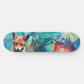 NIEDLICHER PERSONALISIERTER BLUE FOX SKATEBOARD (Horizontal)
