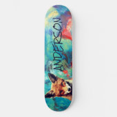 NIEDLICHER PERSONALISIERTER BLUE FOX SKATEBOARD (Vorderseite)