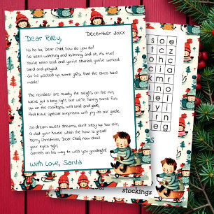 Niedlicher Personalisierter Brief vom Santa Word