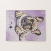 Niedlicher Personalisierter Bulldog Puzzle (Horizontal)