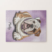Niedlicher Personalisierter Bulldog Puzzle (Horizontal)
