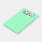 Niedlicher Personalisierter Bunny Stationery Stick Post-it Klebezettel (angewinkelt)