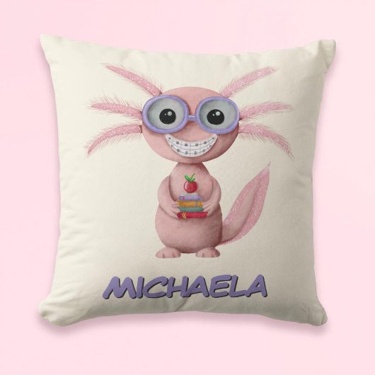 Niedlicher Personalisierter Cartoon Axolotl Kissen