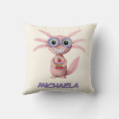 Niedlicher Personalisierter Cartoon Axolotl Kissen (Rückseite)