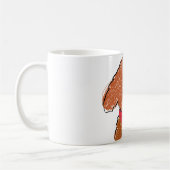 Niedlicher Personalisierter Cartoon Red Doodle Dog Kaffeetasse (Links)