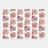 Niedlicher Personalisierter Drache Thema Geburtsta Geschenkpapier Set (Vorderseite)