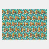 Niedlicher Personalisierter Drache Thema Geburtsta Geschenkpapier Set (Vorderseite 2)