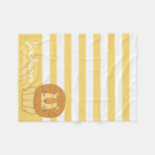 Niedlicher Personalisierter Dschungel Lion Gemütli Fleecedecke (Vorderseite (Horizontal))