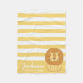 Niedlicher Personalisierter Dschungel Lion Gemütli Fleecedecke (Vorderseite)