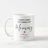 Niedlicher Personalisierter "Erster Muttertag" Dad Kaffeetasse (Links)