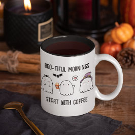 Niedlicher Personalisierter Fall Halloween-Geister Zweifarbige Tasse