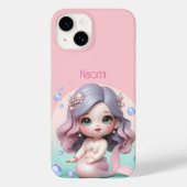 Niedlicher Personalisierter Fall Mermaid Case-Mate iPhone Hülle (Rückseite)