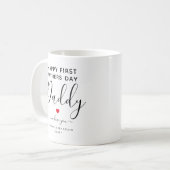 Niedlicher Personalisierter "First Vathers Day" Da Kaffeetasse (Vorderseite Links)