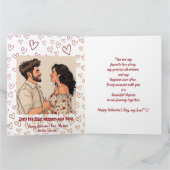 Niedlicher personalisierter Foto Valentinstag Karte (Innenseite)