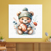 Niedlicher Personalisierter Fußball Leinwanddruck (Insitu (Wohnzimmer))