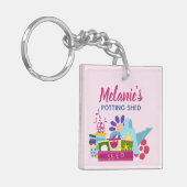 Niedlicher Personalisierter Gartenschlüssel Schlüsselanhänger (Vorderseite links)