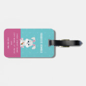 Niedlicher Personalisierter Gepäckträger Gepäckanhänger (Rückseite horizontal)
