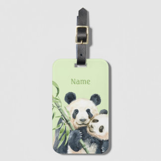 Niedlicher Personalisierter Gepäckträger | Pandas Gepäckanhänger