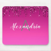 Niedlicher Personalisierter Glitzer Mousepad (Vorne)