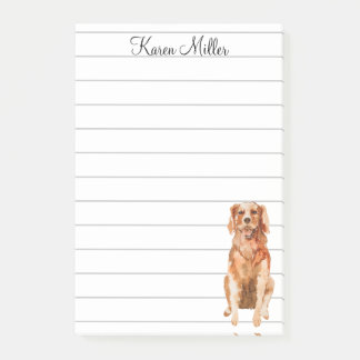 Niedlicher Personalisierter Golden Retriever Post-it Klebezettel