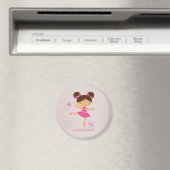 Niedlicher personalisierter Haarballerinmagnet Magnet (In Situ (Geschirrspüler))