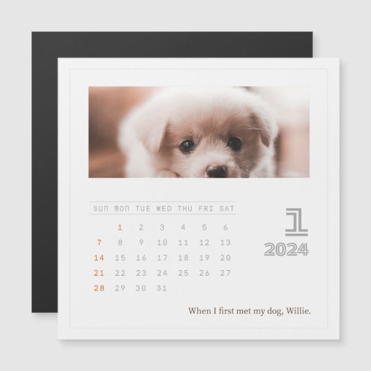 Niedlicher Personalisierter Haustier Hund Liebhabe Magnetkarte (Vorne/Hinten)