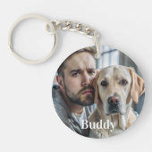 Niedlicher Personalisierter Hund Lover Foto Schlüsselanhänger (Vorderseite)